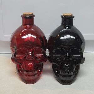 Glass Skull Bottle Apothecary Jar Vodka Decanters